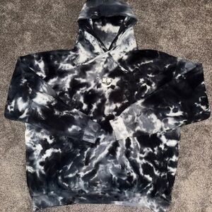 Barstool Sports Black and Gray Tie-Dye Hoodie